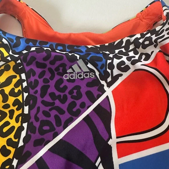 Adidas Women's Vibrant Patterned Sports Bra - Picture 7 of 10